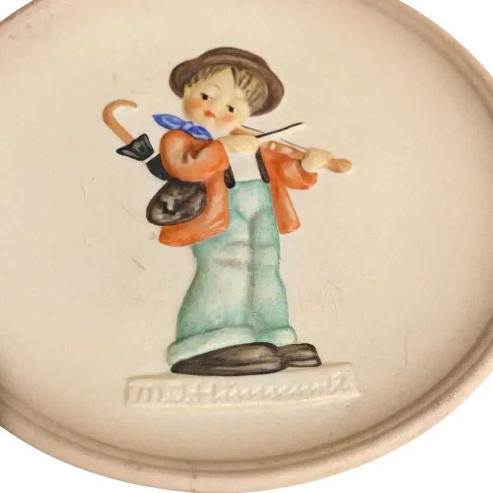 Goebel Mini Plate 1984-1987 “Little Music Makers”   Porcelain Fiddler Vintage